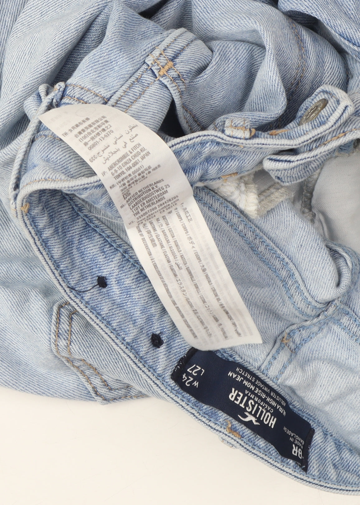 Hollister Womens Distressed Blue Straight Jeans Size 24