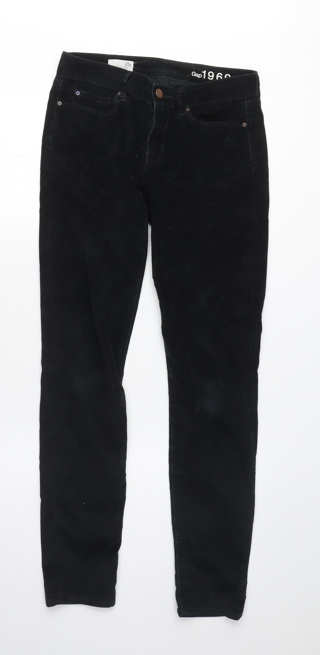 Womens UK Size 2 Gap Regular Fit Jegging Black Trousers