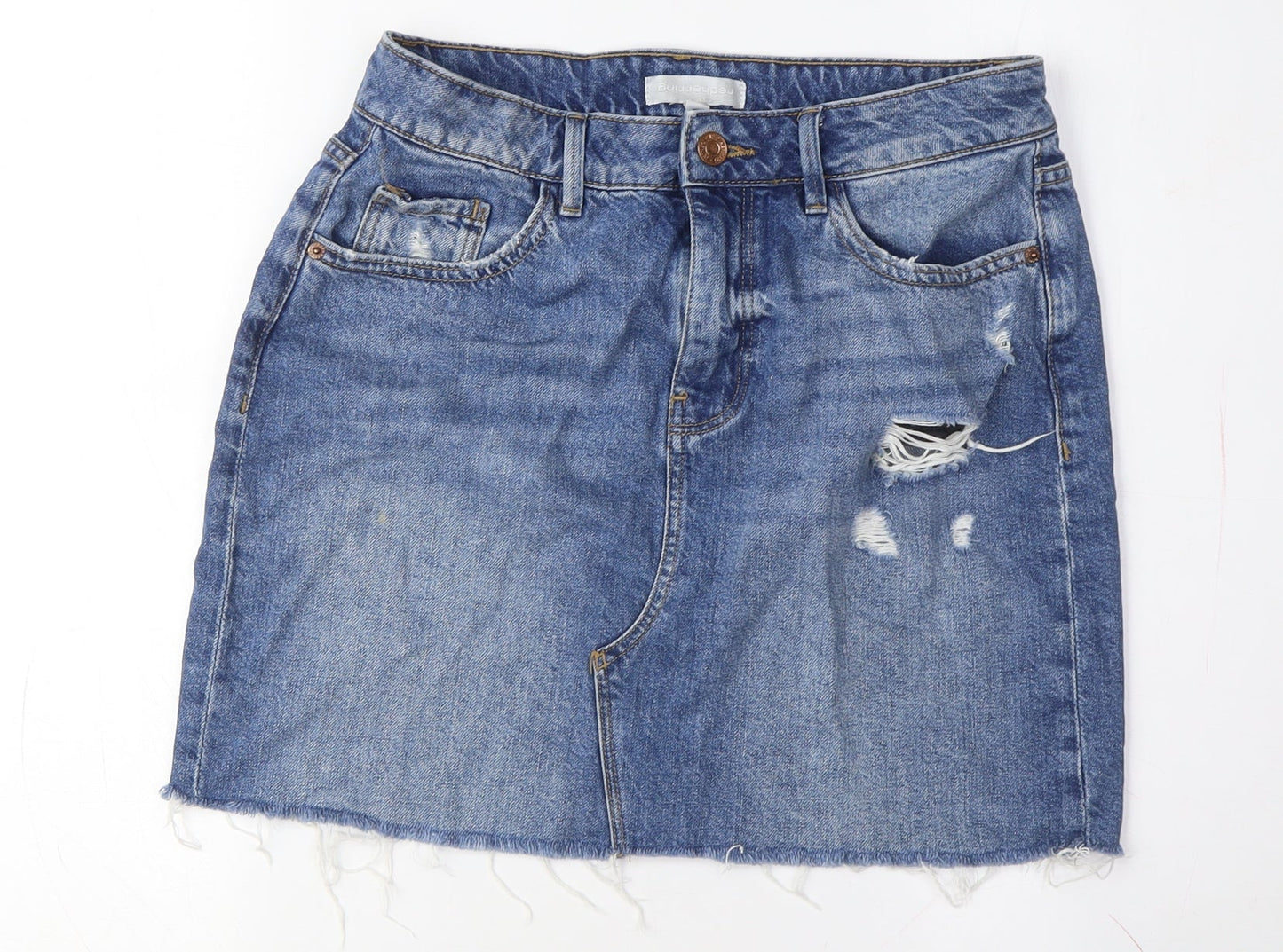 Womens UK Size 10 Red Herring Straight & Pencil Denim Skirt