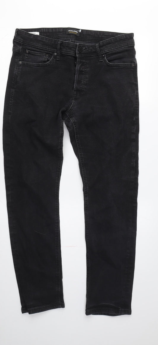 Jack & Jones Men's Black Slim Jeans 32W 32L