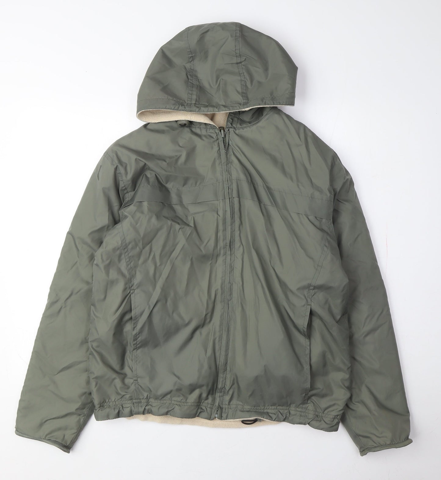 Womens UK Size 10 CONTEXT Green Windbreaker Coat