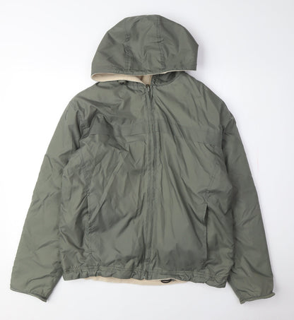 Womens UK Size 10 CONTEXT Green Windbreaker Coat