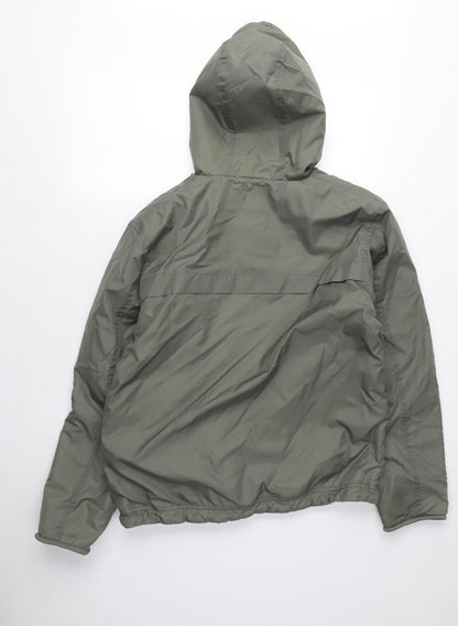 Womens UK Size 10 CONTEXT Green Windbreaker Coat