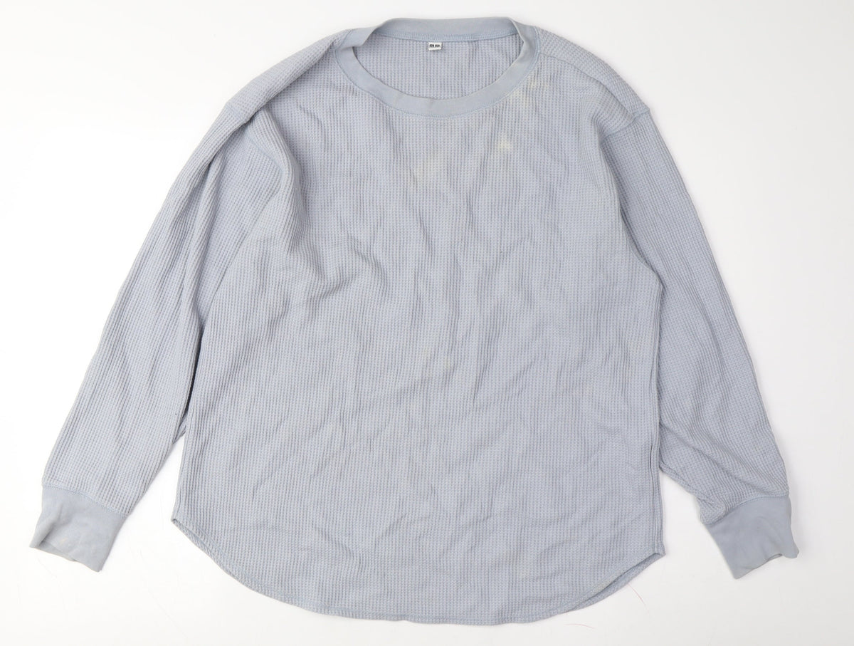 Uniqlo Grey Women's Pullover Sweatshirt Size L Comfortable Style