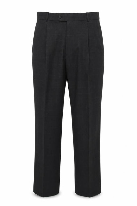 Mens UK Size M Armando Regular Fit Dress Pants Black Trousers