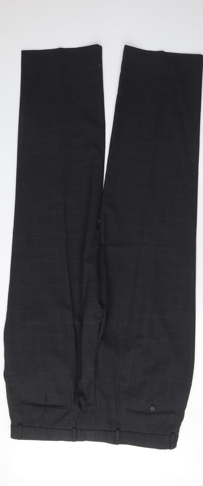 Armando Men's Black Check Dress Pants, Size M