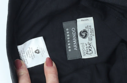 Armando Men's Black Check Dress Pants, Size M