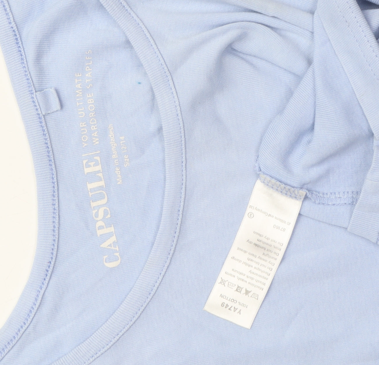 Capsule Women's Blue Basic Tank, Size 12