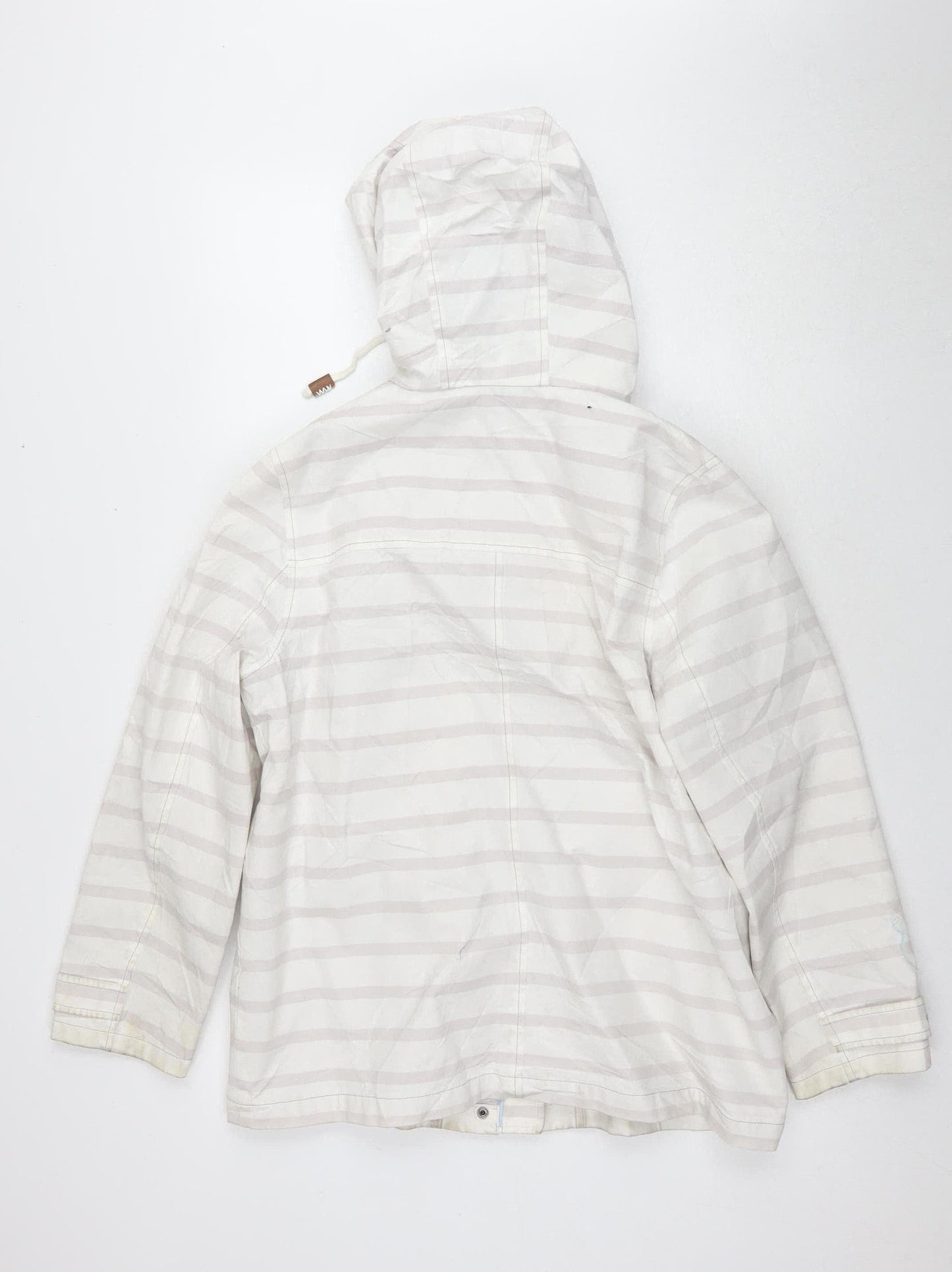 Dash Women's Ivory Striped Hooded Jacket Size 12