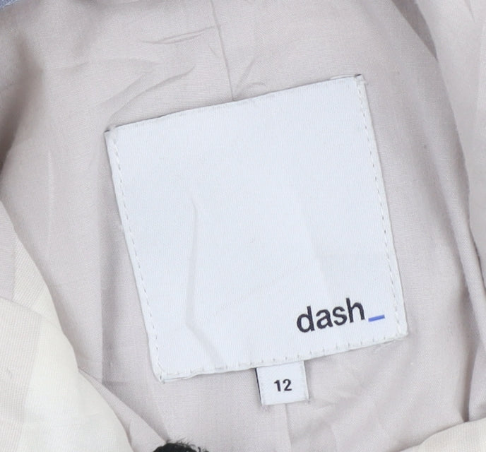 Dash Women's Ivory Striped Hooded Jacket Size 12