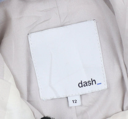 Dash Women's Ivory Striped Hooded Jacket Size 12