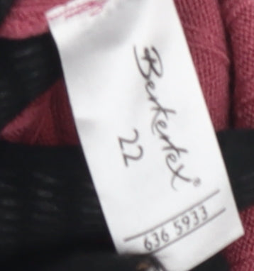 Womens UK Size 22 Berkertex Pink  Blouse