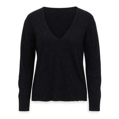 Marks and Spencer Women's Black V-Neck Blouse, Size L
