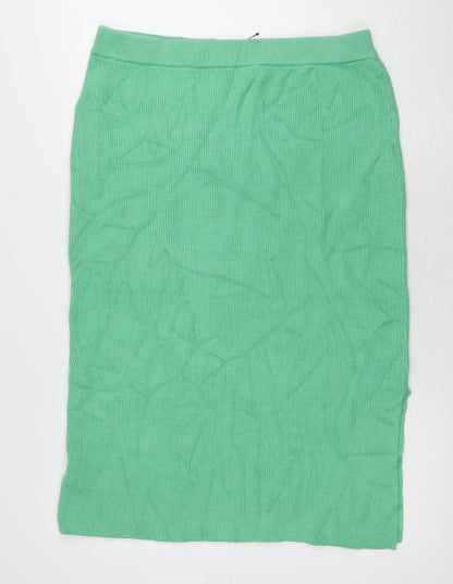 Marks and Spencer Women's Green Skirt, L, No Pattern