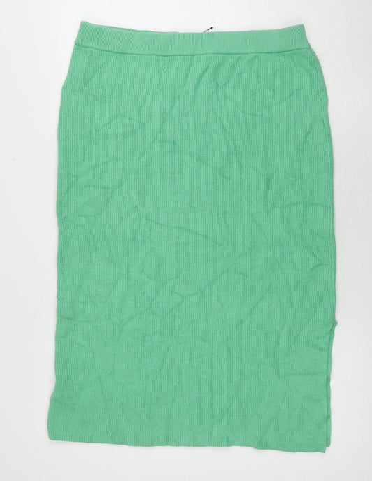 Marks and Spencer Women's Green Skirt, L, No Pattern