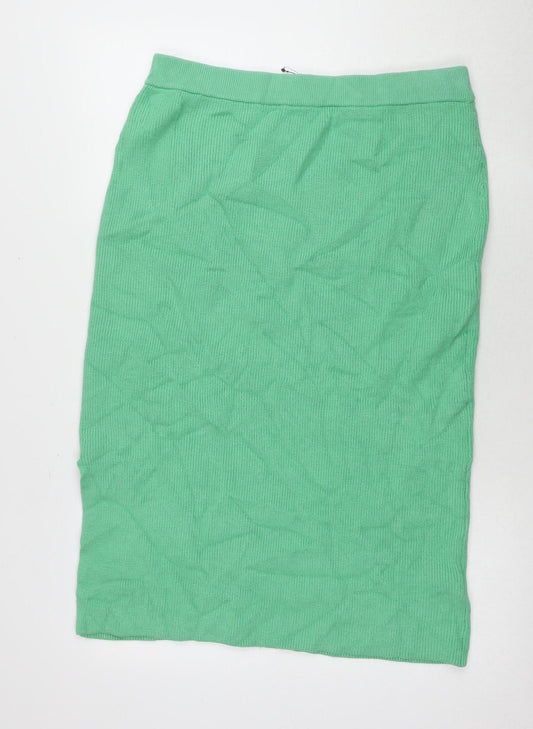 Marks and Spencer Women's Green Skirt, L, No Pattern