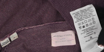 SELECTED HOMME Men's Purple Pullover Jumper L