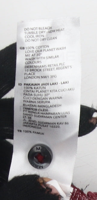 Maine Men's Red Polo Shirt Size L Cotton Casual