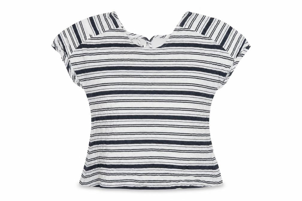 Monsoon Women's Striped Blouse in M Black & White
