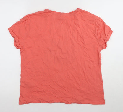 Marks & Spencer Women's Red M Graphic Cotton Nightwear Top