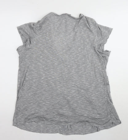 Per Una Women's Grey V-Neck Sequin T-Shirt