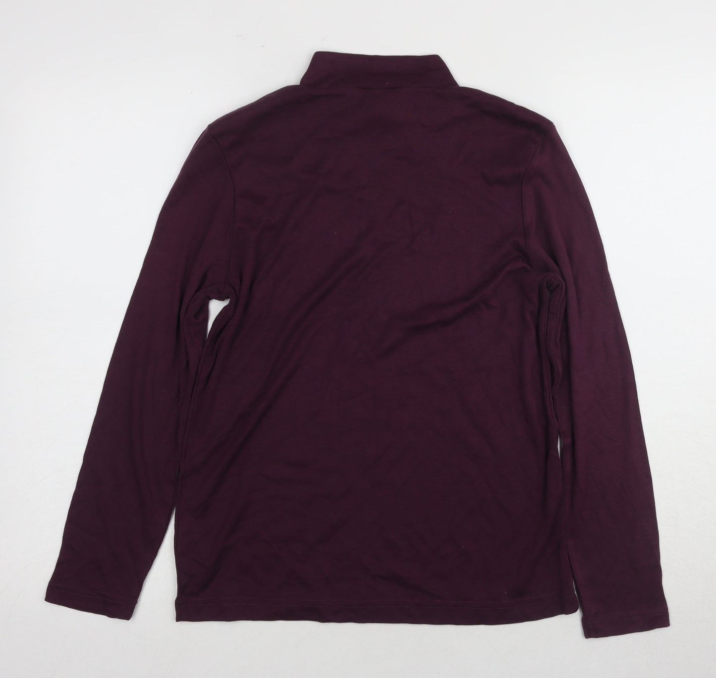 Damart Women Purple Long Sleeve Mock Neck Top Size M