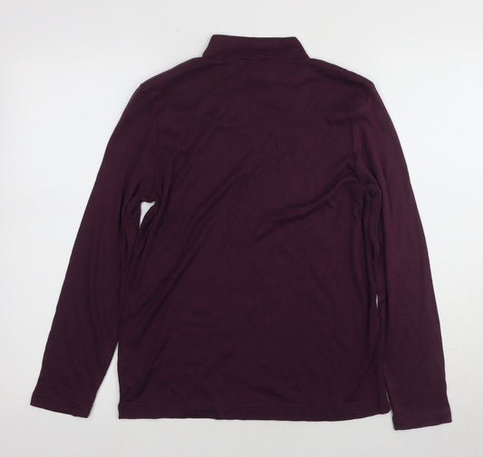 Damart Women Purple Long Sleeve Mock Neck Top Size M