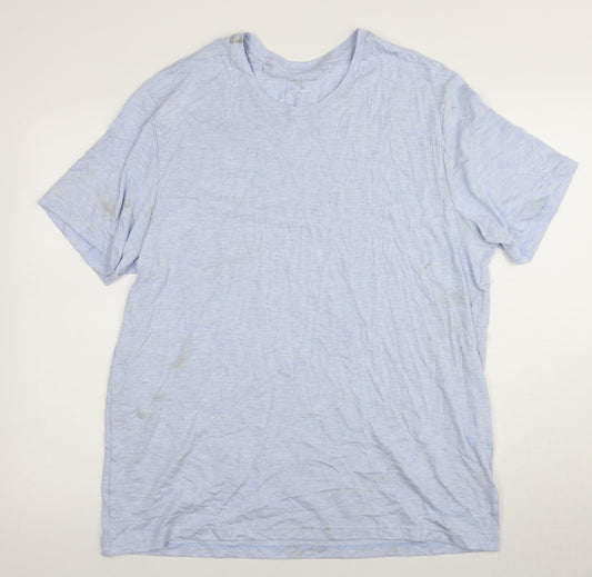Marks and Spencer Men's Blue 3XL Crew Neck T-Shirt
