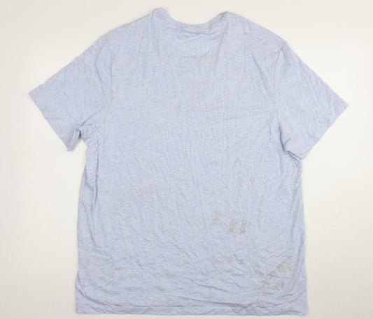 Marks and Spencer Men's Blue 3XL Crew Neck T-Shirt