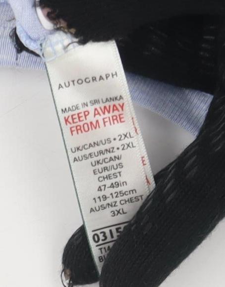 Marks and Spencer Men's Blue 3XL Crew Neck T-Shirt