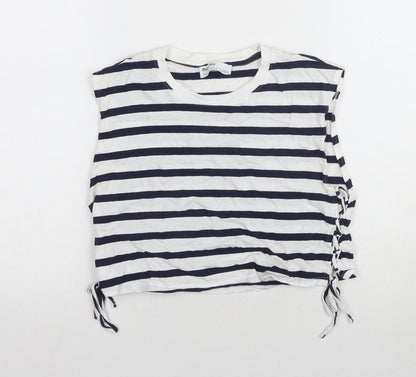Unisex Adults UK Size 8 Bershka White  T-Shirt