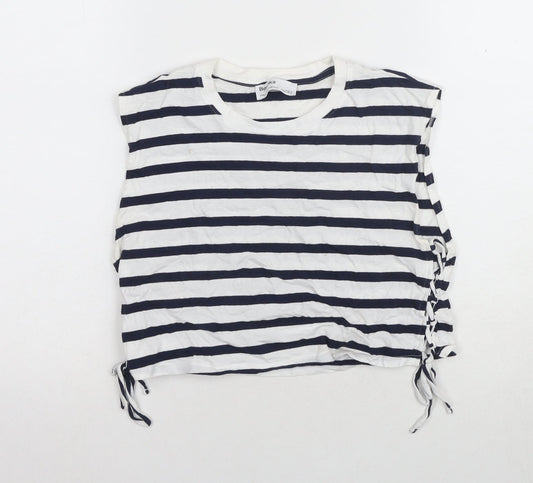 Unisex Adults UK Size 8 Bershka White  T-Shirt