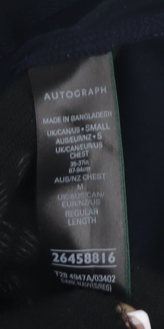 Marks and Spencer Men’s Black Polo, Small, 100% Cotton