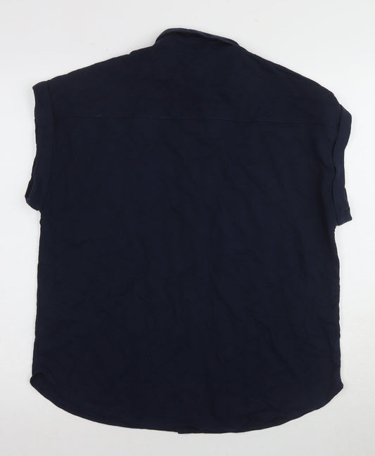 Womens UK Size 10 Marks and Spencer Blue  Button-Up