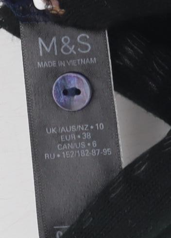 Womens UK Size 10 Marks and Spencer Blue  Button-Up