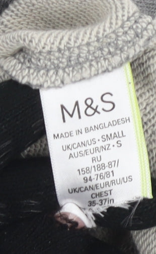 Mens UK Size S Marks and Spencer Grey Pullover Sweatshirt