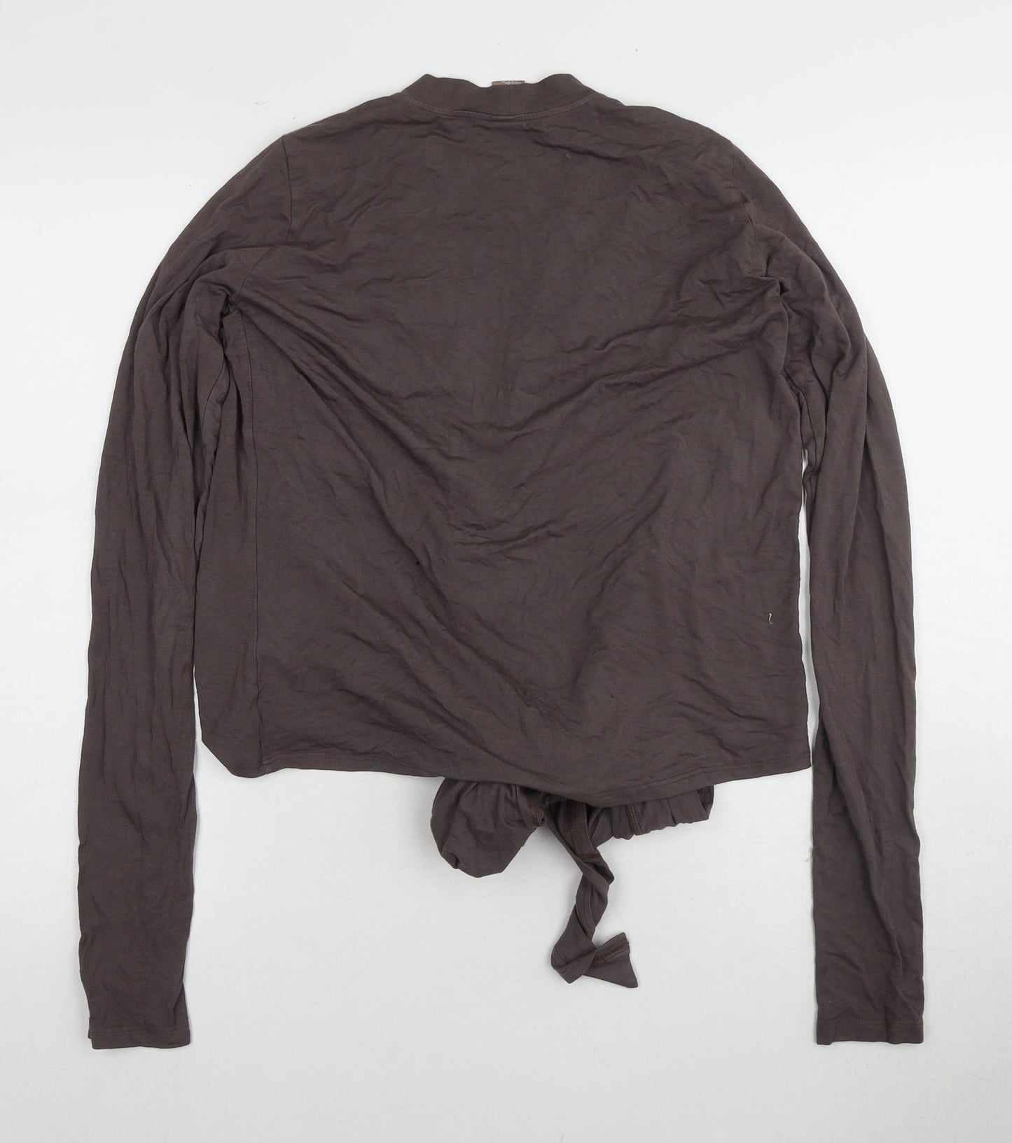 Out of Xile Men's Brown Silk Long Sleeve T-Shirt