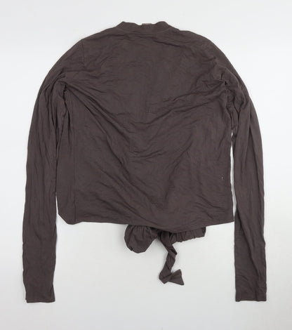 Out of Xile Men's Brown Silk Long Sleeve T-Shirt