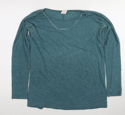 Womens UK Size M Zara Green Basic T-Shirt