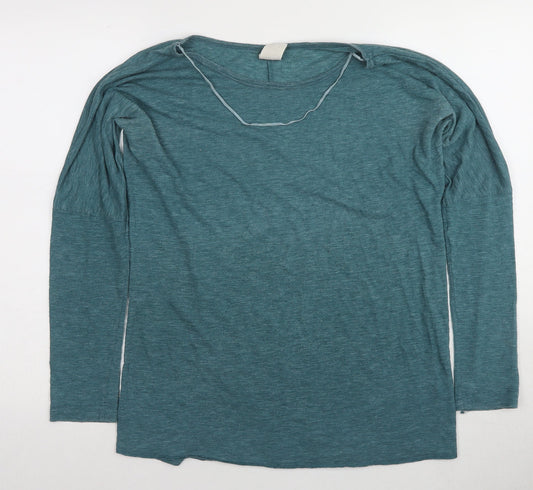 Womens UK Size M Zara Green Basic T-Shirt