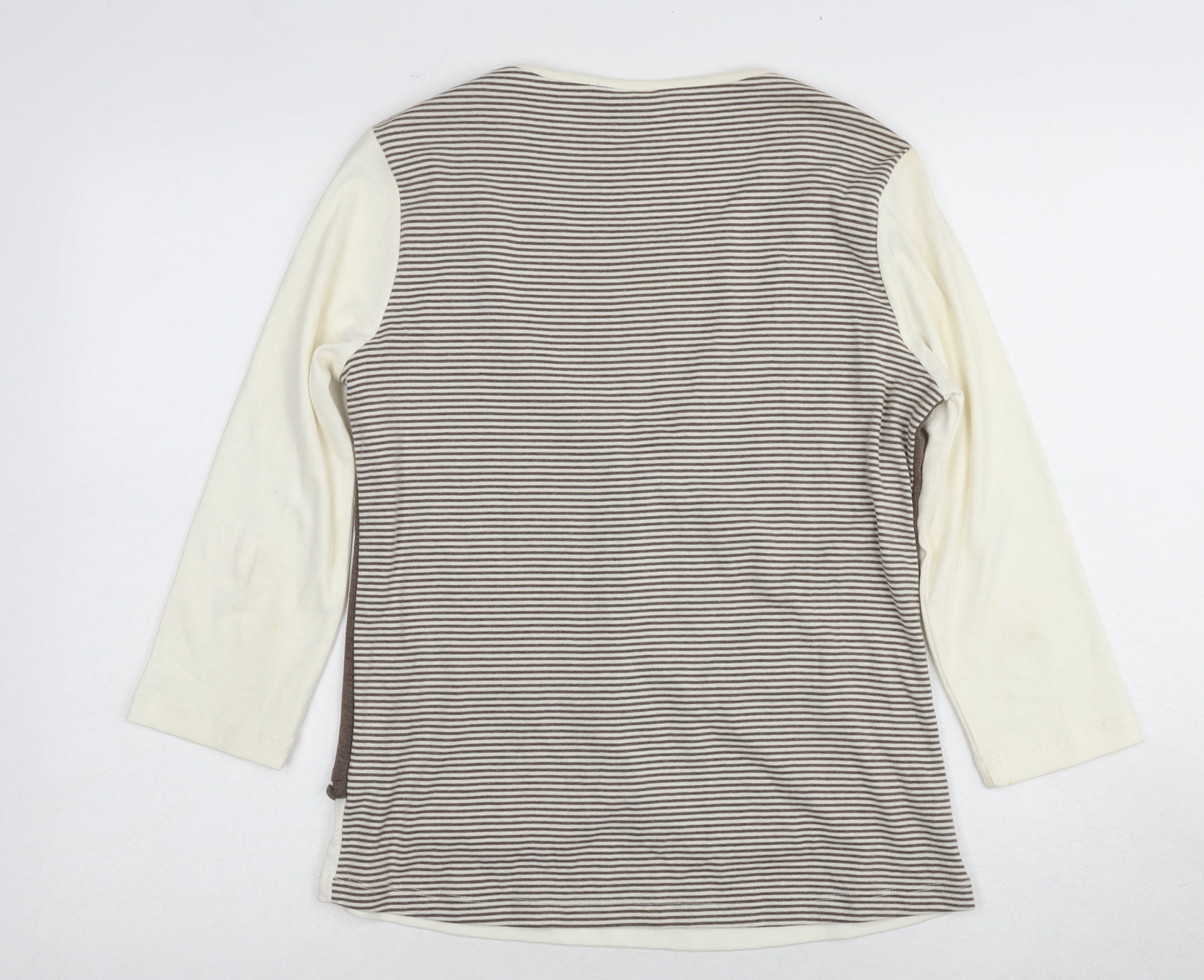 M&Co Women's Brown Striped Tunic Blouse M