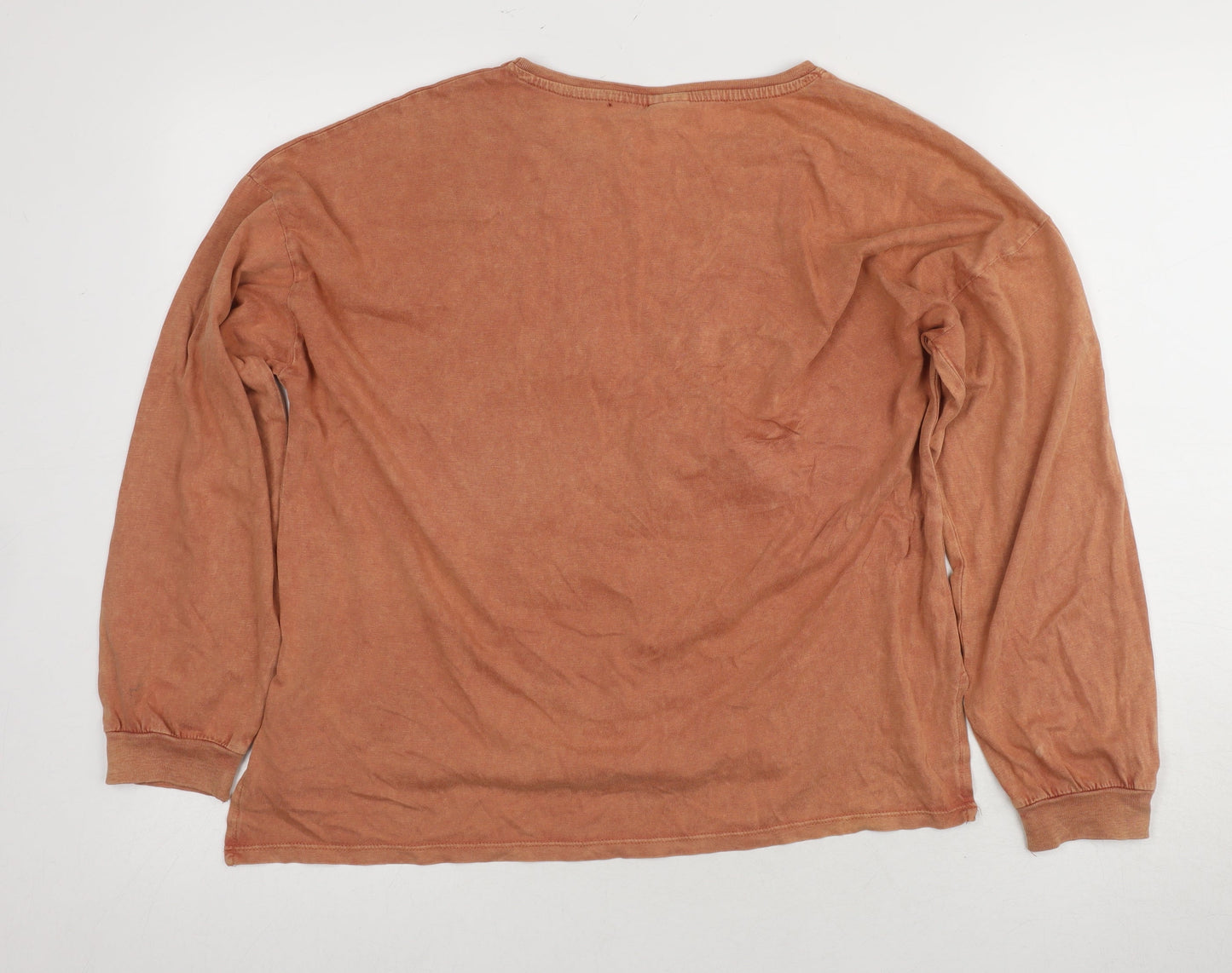 Zara Girls Orange Long Sleeve Bear Graphic T-Shirt 13-14 Years