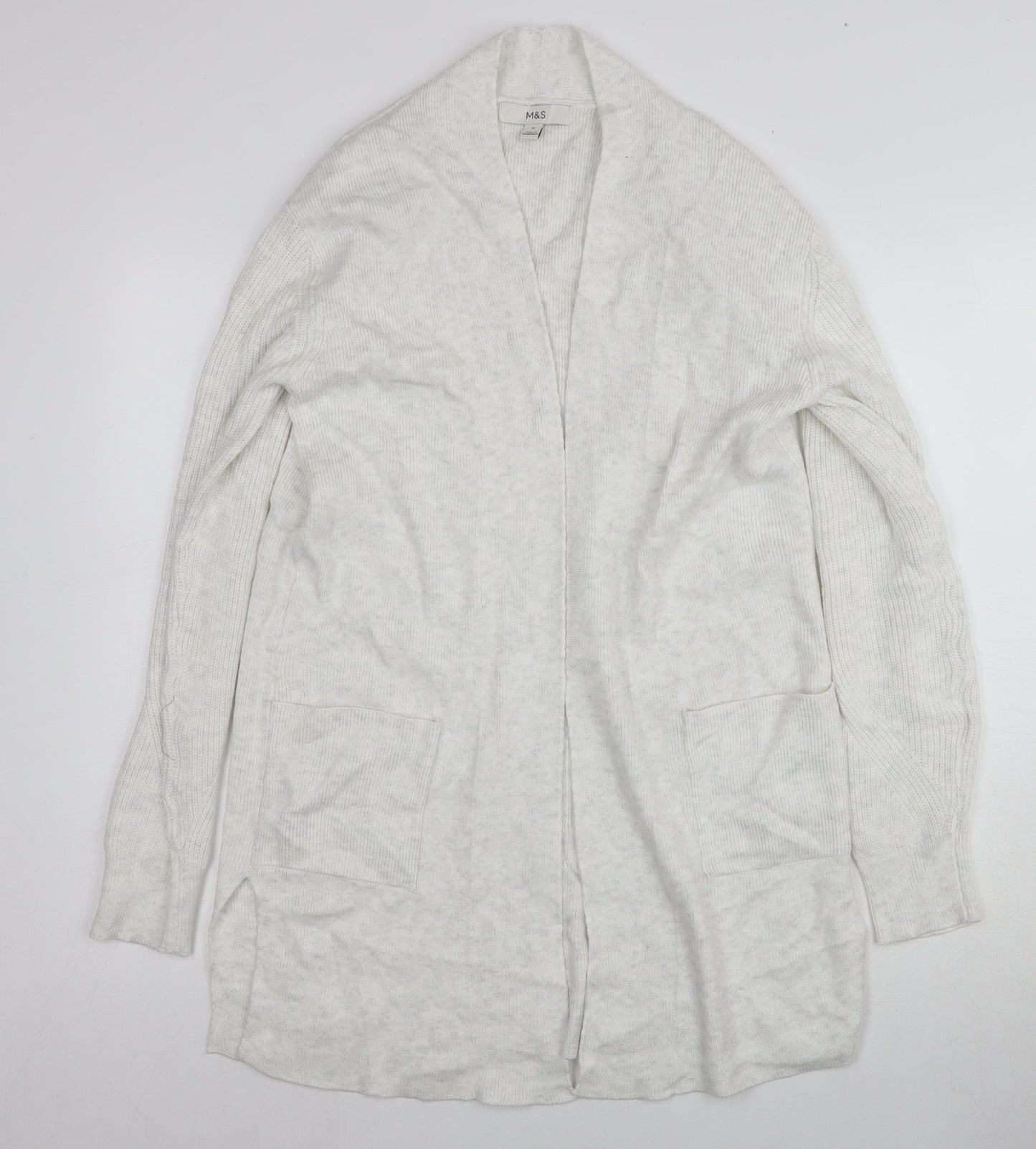Womens UK Size 10 Marks and Spencer Grey Cardigan Jumper