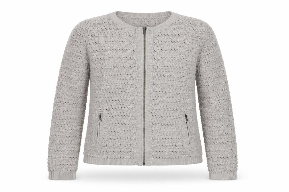 Womens UK Size 16 Marks and Spencer Beige Full Zip Jumper