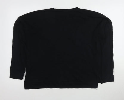 Womens UK Size L Only Black Basic T-Shirt
