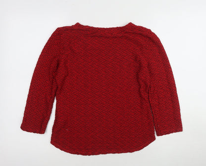 Womens UK Size UK 8 Marks and Spencer Red Jersey T-Shirt