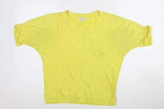 Womens UK Size M Monsoon Yellow Basic T-Shirt