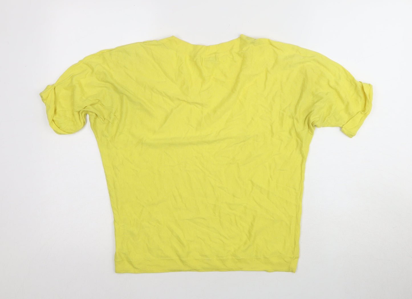 Womens UK Size M Monsoon Yellow Basic T-Shirt