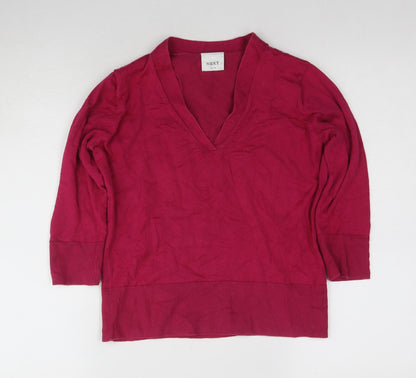Womens UK Size 12 NEXT Red Basic T-Shirt