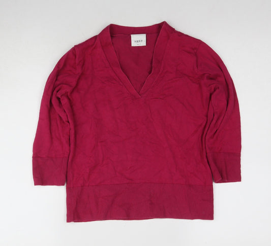 Womens UK Size 12 NEXT Red Basic T-Shirt
